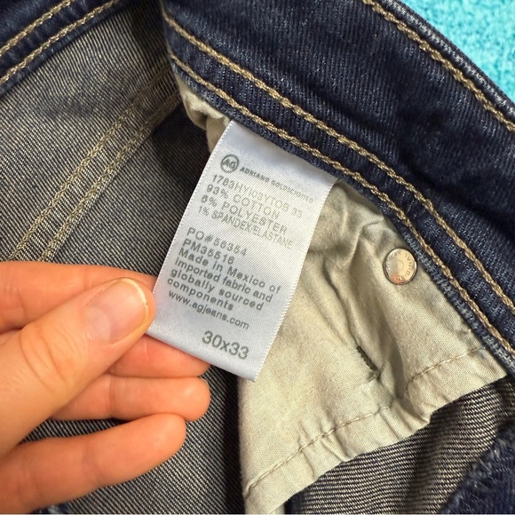 AG Adriano Goldschmied Men's Jeans Size 38 Blue Straight Fit Casual Fits 36x24 - Picture 12 of 14